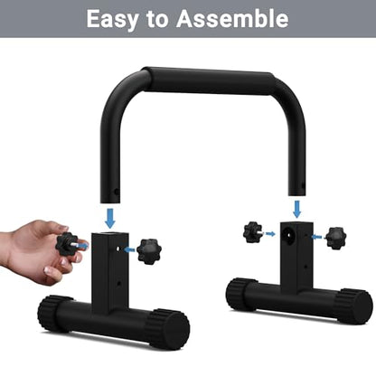 READAEER Adjustable Push Up Bar, High Strength Non-Slip Parallettes Bars & Dip Bars With Foam Handles,Heavy-Duty Calisthenics Parallel Bars for L-Sit, Dips, Home Gym Strength Training Workout