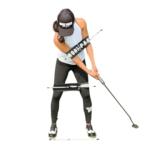 Arm Band & Leg Trainer with Mini Rods for Putting | Improve Setup & Stroke Trainer | Clear Visuals & Feels for Immediate Results
