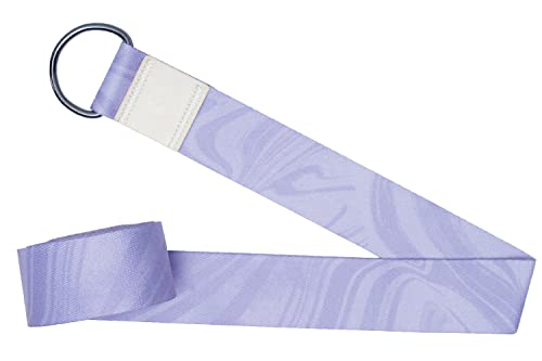 yogadesignlab | The Yoga Strap | Luxurious, Extra Long, Super Soft, Eco Printed | Studio Quality, Adjustable | Safely Stretch Further and Hold Longer | 8 ft Long - color: Lavender, size: 240cm