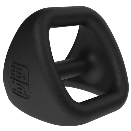 TRX YBell Pro Series 3-in-1 Dumbbell, Kettlebell and Push Up Stand Workout Equipment | Commercial Grade Powder Coated Surface | Perfect for Strength Training & Conditioning Workouts - size: 26 lbs