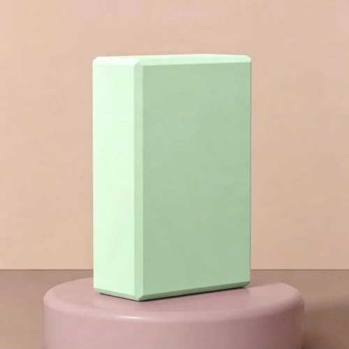 Non-Slip Yoga Block EVA Foam- 9.0"L × 5.9"W × 3.0"H, Lightweight at 0.44 lb - color: Light Green, size: 0.44lb / 200g(9.0"L × 5.9"W × 3.0"H)