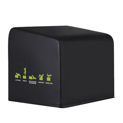 Hip Thrust Machine & Glute Bridge Exercise Machine, Hip Thrust Bench Booty Workout Box Platform for Home Gym Total Body Workout.