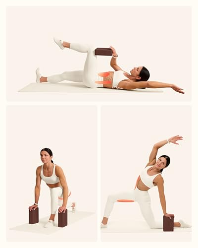 BetterMe Yoga Blocks Set of 2 – High Density Foam Yoga Blocks for Stretching, Pilates & Workouts – Lightweight Non-Slip Exercise Blocks for Flexibility & Balance