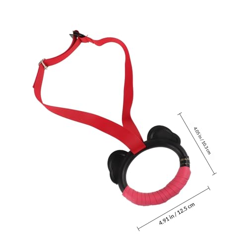 Healeved ’s Gymnastic Rings Set with Adjustable Straps, Plastic Pull-up Workout Hanging Circles for Home Fitness Training, 2 Pairs (1m Blue and Red)