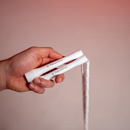 Swissskip Beaded Jump Rope Swissskip by Dayan Kolev; Unique Beaded Rope for Mastering Jump Rope Skills and Tricks - color: White