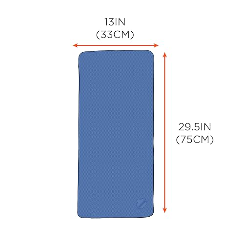 Ergodyne Chill-Its 6602 Evaporative Cooling Towel, Blue 13 inches x 29.5 inches - color: Blue
