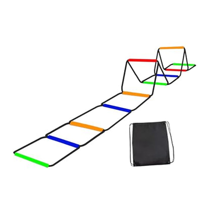 Menolana Agility Ladder Speed Ladder Foldable Workout Rugby Multifunction Home Gym Agility Training Equipment Fitness Feet Training - size: 10 Grids With Bag