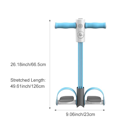 CALIDAKA Multifunction Tension Rope,6 Tube Elastic Yoga Pedal Puller Resistance Band,Pedal Puller Resistance Rope,Fitness Equipment for Abdomen/Waist/Arm/Leg Stretching Slimming Training(Blue) - color: Blue