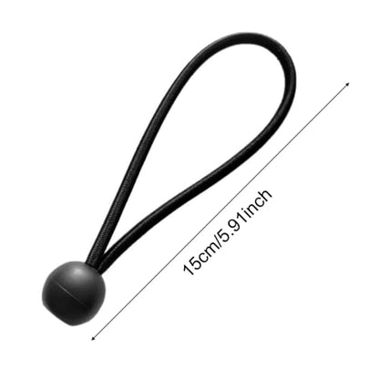 4 Pack Rebounder Trampoline Bungee Cords Replacement 6 Inch Bungee Balls Black Ball Bungee Elastic Straps for 40"/48" Mini Rebounder Trampoline Mini Trampoline Foldable Fitness Trampoline