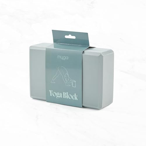 MYGA Yoga Block,Lightweight EVA Foam Yoga Brick,High Density Non-Slip Block for Yoga Poses, Pilates, Balance and Flexibility - color: Teal