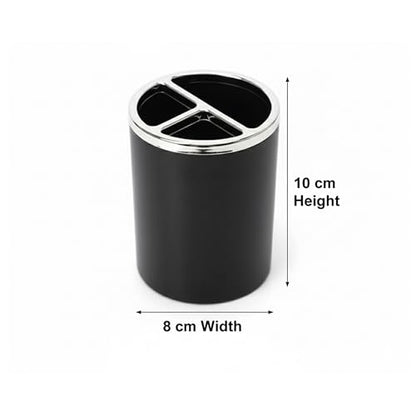 Black Pencil Holder for Desk | 3 Compartments Pencil Cups for Classroom, Home, Office Desks, Meeting Room | Pen Cup Holder for Desks & Decorative Pen Holders for Desk Cute Office Supplies - style: Style E