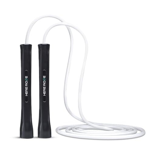 Adjustable Jump Rope – 5mm PVC Skipping Rope with Unbreakable Handles, Non-Kinking, Includes 1 Spare Rope for Indoor & Outdoor Fitness Training for Men, Women