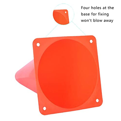 Alyoen 9 inch Orange Traffic Cones, Plastic Sports Cones, Soccer Training Cones for Outdoor Activity & Festive Events (Sets of 10/15/ 20)