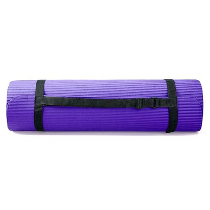 BalanceFrom 7-Piece Yoga Set with 71x24x0.5 Inches Extra Thick Mat and Carrying Sling – Includes 2 Blocks, Stretch Strap, 2 Towels, and Knee Pad for Home, Studio, and Gym Workouts