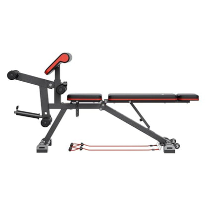 VEVOR Weight Bench, 800lbs/660lbs Adjustable Weight Bench Press for Full Body Workout, Exercise Sit-up Bench for Home Gym Strength Training, Multiple Functions, Fast Adjustment