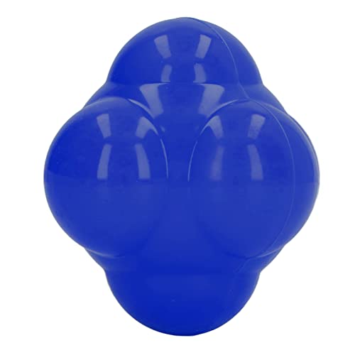 plplaaoo Reaction Ball Hex Reaction Trainer Ball Rubber Bright Color Hand Eye Coordination Agility Training Tool for Basketball Tennis Sports - color: Blue