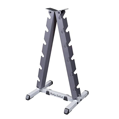 Body-Solid (GDR44B) Vertical Dumbbell Rack - Compact 6 Pair Hex Weight Stand for Home Gym - Heavy-Duty Steel Storage Rack