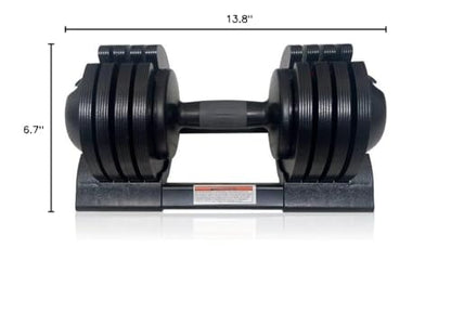 Adjustable Dumbbell Set 7/14/22 LBS - Heavy-Duty Steel & Plastic Design, Compact Space-Saving Home Gym Equipment for Strength Training, Fitness & Full-Body Workouts