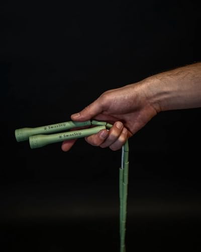 Swissskip Beaded Jump Rope Swissskip by Dayan Kolev; Unique Beaded Rope for Mastering Jump Rope Skills and Tricks - color: Light Green (Matcha)