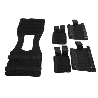 Adjustable Weight Vest, 15kg 35kg Loading Capacity with 32 Sand Pouches Thicken Shoulder Straps for Strength Training Weight Loss Muscle Building