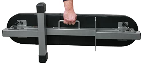 POWERBLOCK Travel Bench, Workout Bench, Folds Up for Easy Storage, Innovative Workout Equipment, Home & Commercial Gyms, Comfortable High Density Foam Upholstery Silver