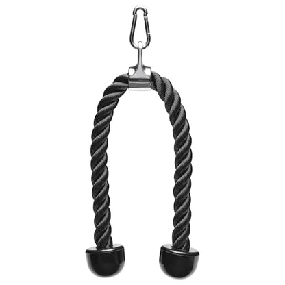 Sunny Health & Fitness Power Cage Squat Rack Upgrade Attachments, Dip Bar, Plate Bar Holder, Belt Squat, J Hook, Lat, Adapter, U Ring, Pull Up Bar, Landmine, Captain's Chair, Tricep Rope For Home Gym - style: Tricep Rope