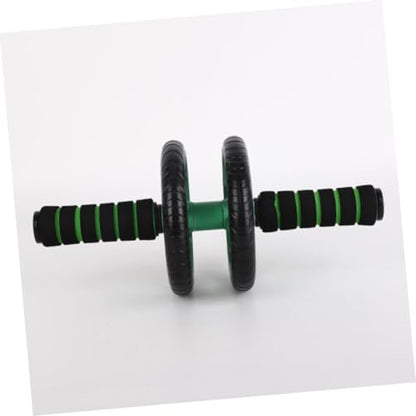 Dual-wheel Ab Roller for Core Strength with Non-slip Handles Stable Abdominal Exercise Device for Weight Loss and Fitness Training Lightweight Home Gym Equipment in Green