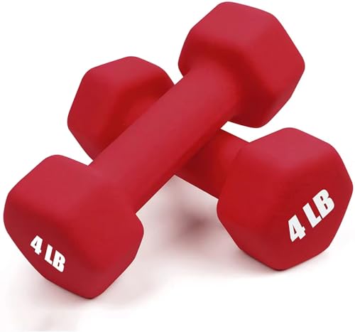 Colorful World Neoprene Hex Dumbbell Set, Non-Slip Grip, Home Gym Workout, Multiple Colors and Weights, Sold in Pairs