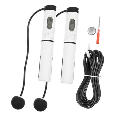 Hemobllo Smart Cordless Jump Rope Weighted with Digital Counter, Indoor Ropeless Skipping Rope for Fitness and Weight Loss, 1 Handle with Switch and Steel Wire Ball Design