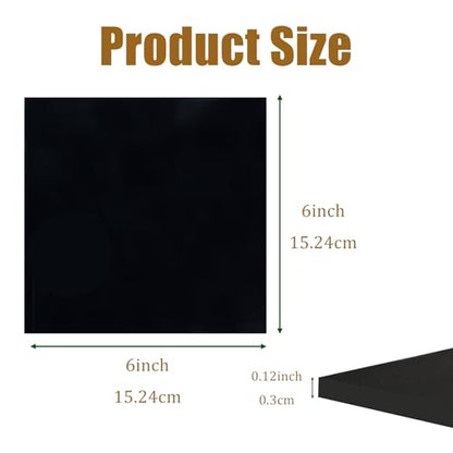 4 Pieces Anti Vibration Pads 1/8 in Thick X 6 in X 6 in, Neoprene Rubber Pads, Hard Rubber Block for Anti-Slip, Shock Absorption, Protection - size: 6in X 6in X 1/8in, style: No adhesive,Rubber