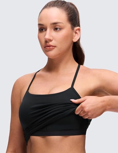 CRZ YOGA Butterluxe Y Back Tank Tops - color: Black, size: Medium
