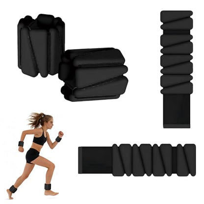 MANO 4pcs Adjustable Wrist Weights 1 lb Each Ankle Weights for Women & Men for Strength Training, Walking, Fitness, Yoga - color: Black-Triangle