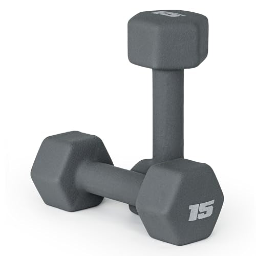 CAP Barbell Neoprene Dumbbell Weights Pairs & Sets | Color Series - style: 15 lb Pair