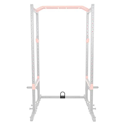 Sunny Health & Fitness Power Cage Squat Rack Upgrade Attachments, Dip Bar, Plate Bar Holder, Belt Squat, J Hook, Lat, Adapter, U Ring, Pull Up Bar, Landmine, Captain's Chair, Tricep Rope For Home Gym - style: U-Ring