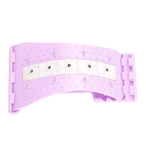 Back Stretcher Ergonomic 4 Level Adjustable with Massage Points Curved - color: Purple