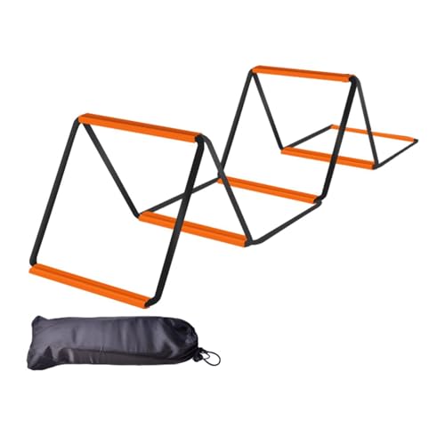 Agility Ladder for Football Footwork Drills - Foldable Speed Training Equipment for Outdoor Sports Workout- 6 Grids with Bag