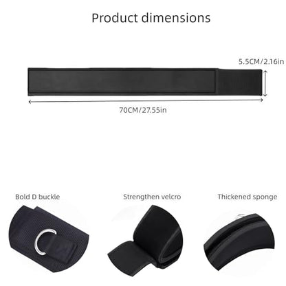 2Pcs Fitness Thigh Straps Soft Neoprene Padded High Leg Lift Fitness Exercise Attachment Adjustable Thigh Resistance Belt, for Running Football Taekwondo Training Band