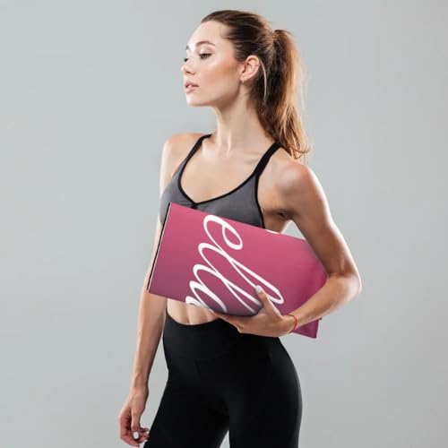 Custom Name Yoga Mat,Personalized Travel Yoga Exercise Mat,Non Slip,Perfect for Kids & Adults,Gradient Color D Series - color: Style 18