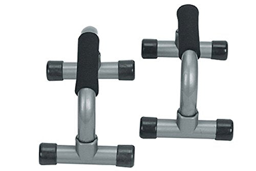 2 Pc Set Chrome Push up Bars Exercise Work Out Fitness