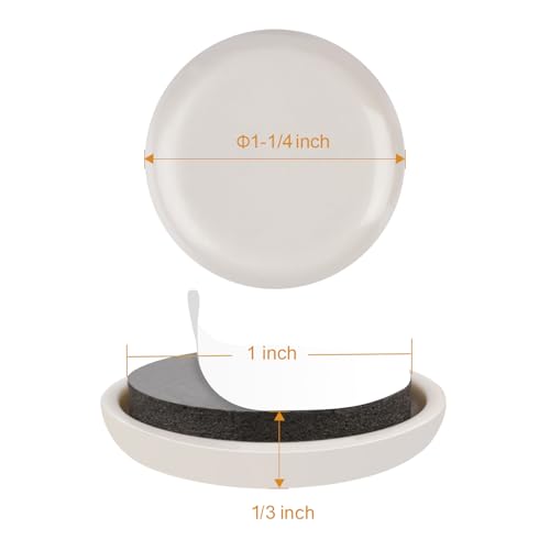 Upgraded Furniture Sliders for Carpet & Hardwood Floors, 1-1/4" 24 PCS Self Adhesive Chair Leg Glides, Appliance Sliders, Furniture Movers Floor Protectors