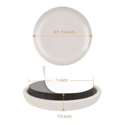 Upgraded Furniture Sliders for Carpet & Hardwood Floors, 1-1/4" 24 PCS Self Adhesive Chair Leg Glides, Appliance Sliders, Furniture Movers Floor Protectors