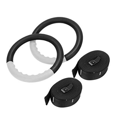 Gymnastic Rings with 15 FT Adjustable Straps Non-Slip Gymnastics Rings Pull Up Workout Rings for Home Gym Exercise, Training