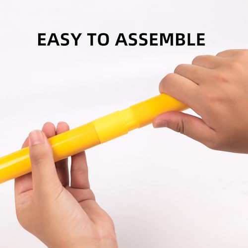 5 FT Agility Training Poles for Soccer/Dog/Horse,Adjustable Football Basketball Speed and Agility Training Equipment,Set of 4/6 with Round Rubber Base