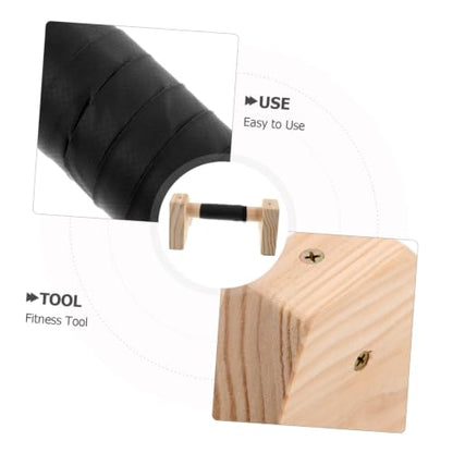 Wooden Push up Bars Parallette Stands Beech Wood Non-slip Base Strength Training Fitness Bars for Home Gym Calisthenics Equipment Men Women 30cm Pair