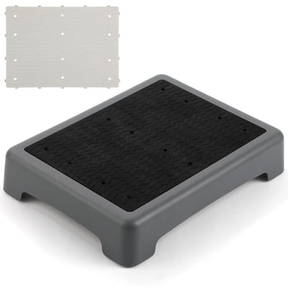 Strong Bearing Capacity Half Step, Mobility Step Platform for Cars Beds Stairs, One Step Stool for Seniors, 440 Lbs Portable Short Step Support Step Riser for Adults & Elderly, Non-Slip