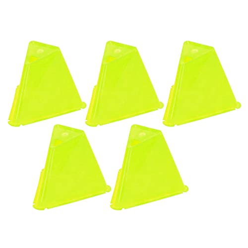 5pcs Soccer Training Marker Cones, Durable Plastic Stackable Bright Color with Easy Carry for Football Basketball Speed Obstacle Drills Indoor Outdoor Sports - color: Yellow