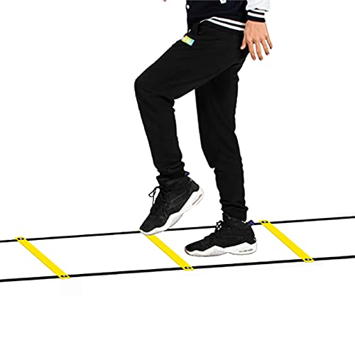Agility Training Ladder for Kids & Adults - Fixed Fitness Jumping Ladder for Footwork & Coortion Drills, Ideal Sports Equipment for Speed & Agility Workouts (8m) - size: 8m
