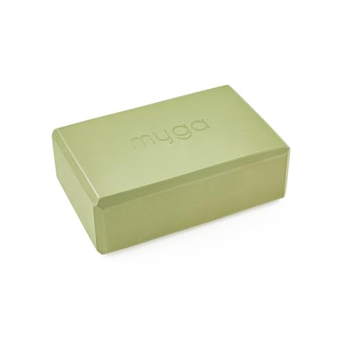 MYGA Yoga Block,Lightweight EVA Foam Yoga Brick,High Density Non-Slip Block for Yoga Poses, Pilates, Balance and Flexibility - color: Moss