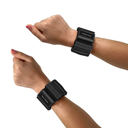 Adjustable 1 LB Wrist Weights Set of 2 Wrist Weights Removable Weighted Pegs Wearable Weights Perfect for Zumba, Dance, Pilates, Walking, Toning, Barre, Yoga, Cardio