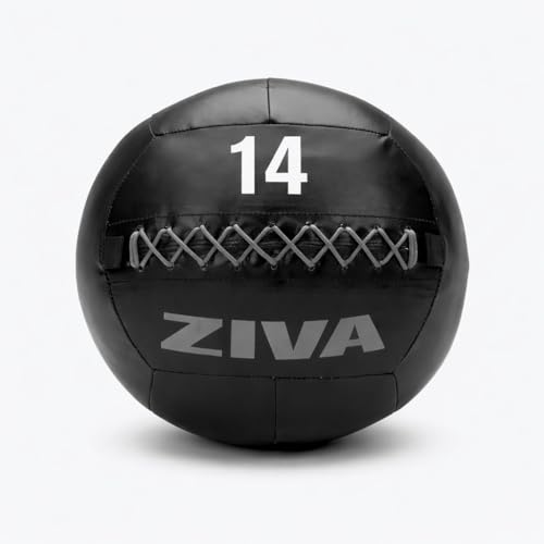 ZIVA Soft Wall Ball – Highly Durable Weighted Exercise Medicine Slam Ball for Strength and Conditioning Workout - Multiple Color, Weight Available